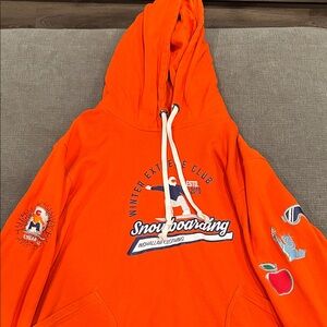 Orange Snowboarding Hoodie